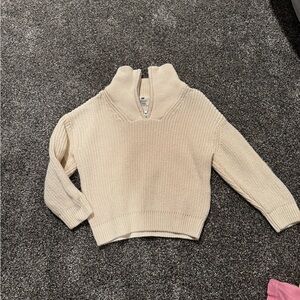 H&M Toddler Boy Cream Cowl Neck Sweater